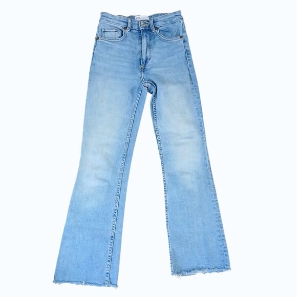 ZARA Stretch Raw Hem/Kick Out Hem Jeans - Picture 7 of 9